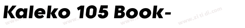 Kaleko 105 Book字体转换 Kaleko 105 Book字体转换